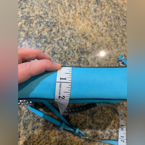 Michael Kors Aqua Blue Crossbody Purse jet set crossbody - Picture 9 of 12